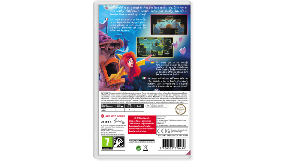 Jeu Switch Sir Lovelot (Red Art Games) - Version Européenne Neuve Et Sous Blister