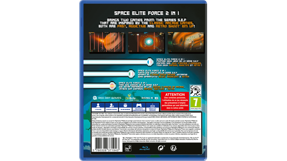 Jeu Vidéo Space Elite Force 2 In 1 - PlayStation 4 (PS4) - Neuf Sous Blister