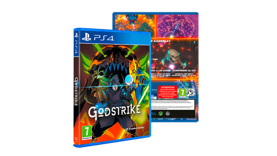 Godstrike (999Ex.) PS4 EU Game in EN DE ES FR IT CH JP KR NEW Red Art Games Bullet Hell Twin Stick Shooter
